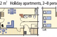 апартамент с 2 спальнями (82 кв. м., на 4 + 4 чел.) 